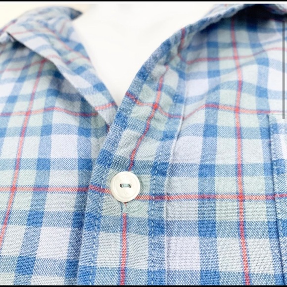 RVCA Blue Plaid Short Sleeve Button Down Shirt - Picture 3 of 5